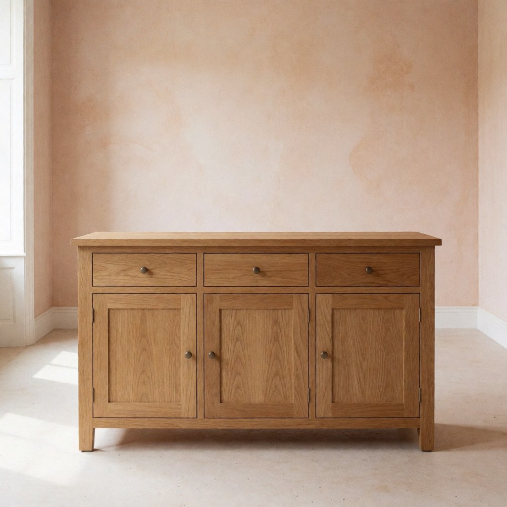Un meuble sur mesure fabriqué en bois, présentant une finition soignée et des lignes épurées adaptées à un intérieur moderne.