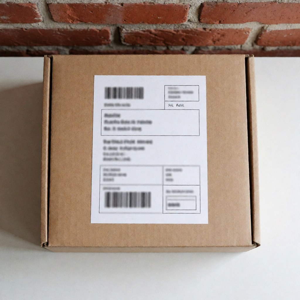 Un emballage soigné et sécurisé, prêt à être expédié par une boutique en ligne pour garantir une livraison rapide et fiable aux clients.
