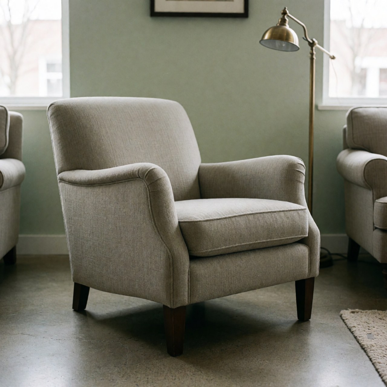 Un fauteuil fini et prêt à être utilisé, présenté comme un produit de mobilier pour une boutique.