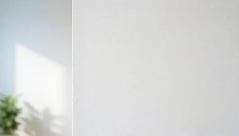 Mur intérieur peint en blanc avec texture visible, servant de fond neutre et épuré pour l'intégration de texte ou de contenu publicitaire.