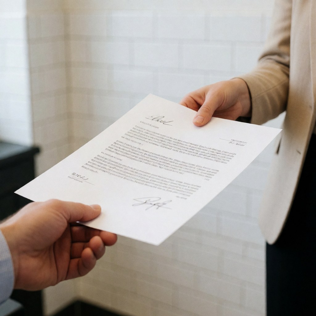 Vue rapprochée de mains signant un document important sur une surface blanche, symbolisant un partenariat commercial et la confiance entre partenaires.