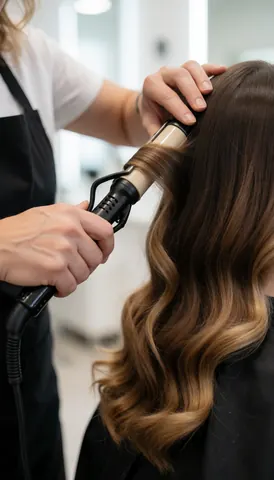 Des ondulations naturelles créées à l'aide d'un fer à lisser pour obtenir des cheveux brillants et soyeux.