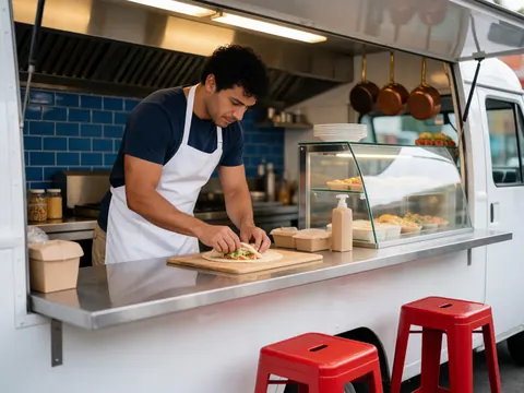 Gros plan sur des mains en train de préparer de la nourriture avec des ustensiles de cuisine sur un comptoir.