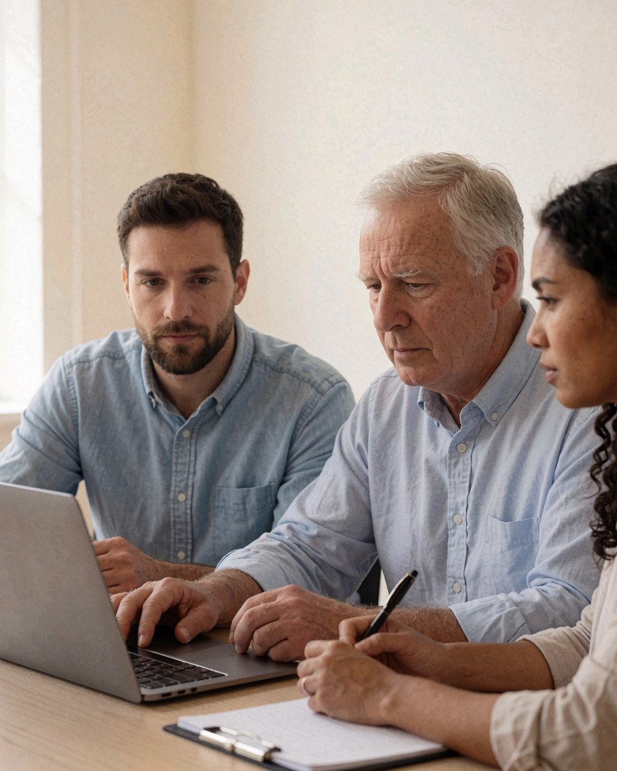Scène illustrant une réunion professionnelle tenue à distance, mettant en avant la collaboration et les échanges numériques entre collaborateurs.