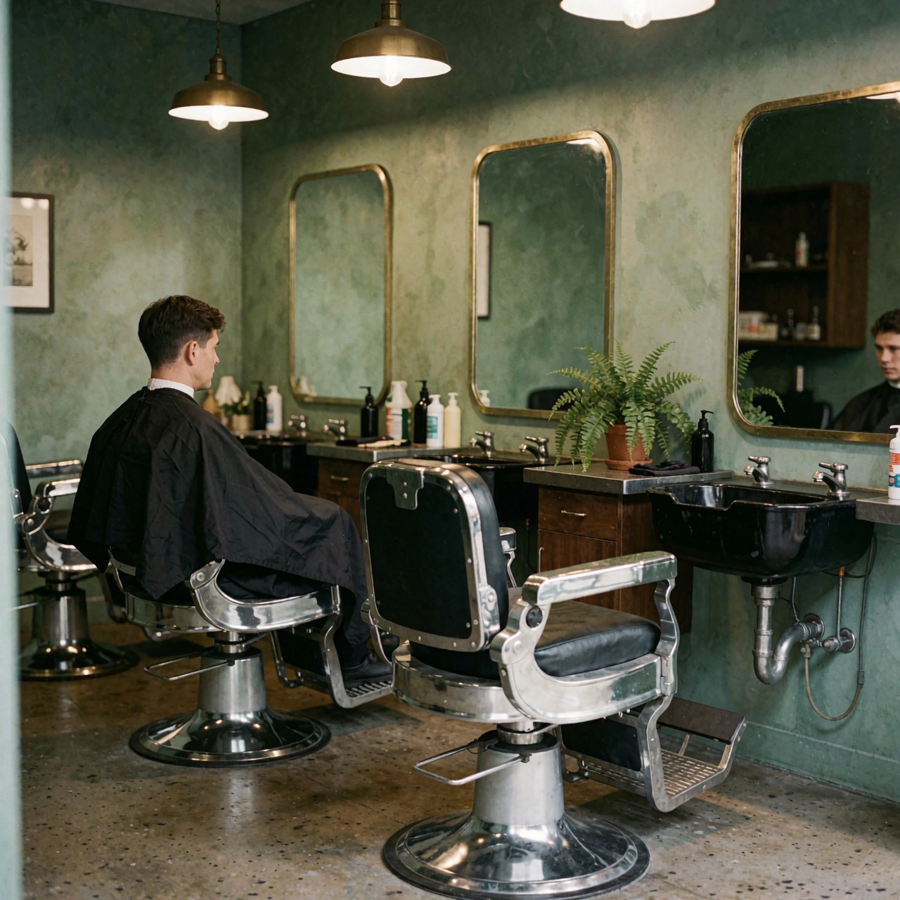 Un résultat de coiffure frais et propre visible dans un environnement soigné.