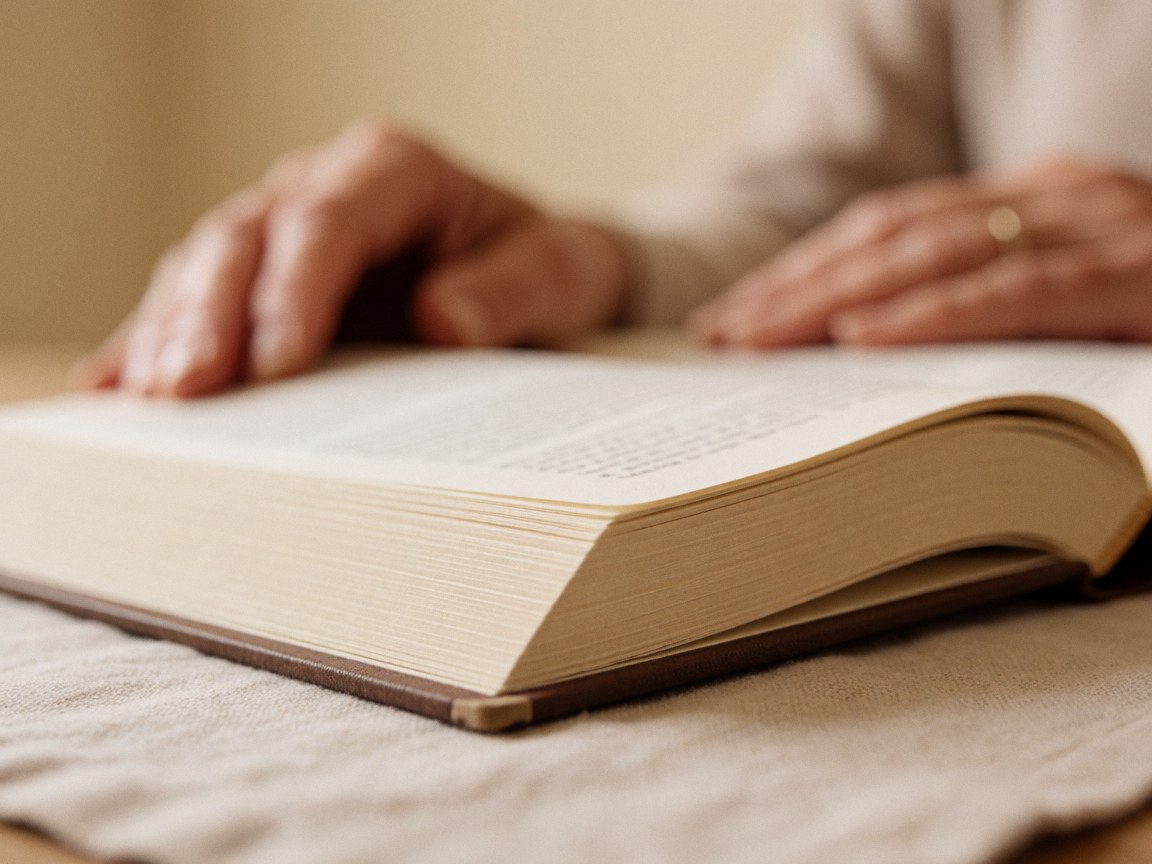 Des mains reposant sur un livre ouvert de chakra, posé sur du tissu dans un environnement studio évoquant l'énergie pour les thérapies reiki et la guérison.