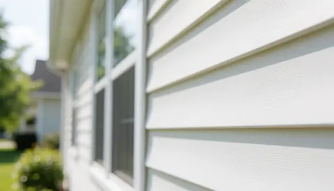 Fond mural blanc d'une maison avec une fenêtre, idéal pour textes sur services de chauffage, lumière naturelle et ambiance propre.