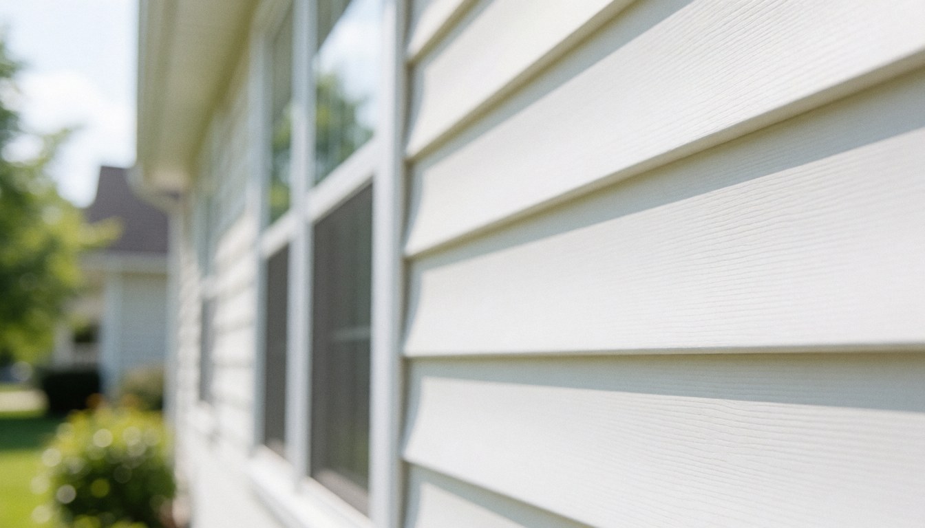 Fond mural blanc d'une maison avec une fenêtre, idéal pour textes sur services de chauffage, lumière naturelle et ambiance propre.