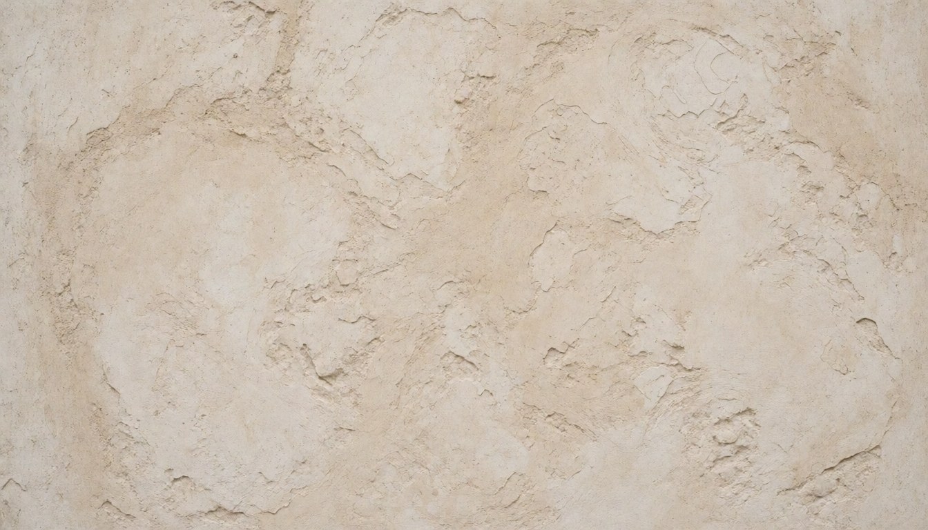 Fond de mur avec texture décorative beige, idéal pour superposer des textes commerciaux dans un environnement neutre et professionnel.